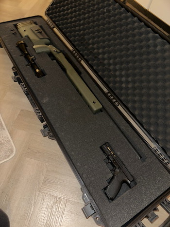 Bild 3 für SA-S02 - SNIPER RIFLE REPLICA WITH SCOPE AND CASE! -OLIVE