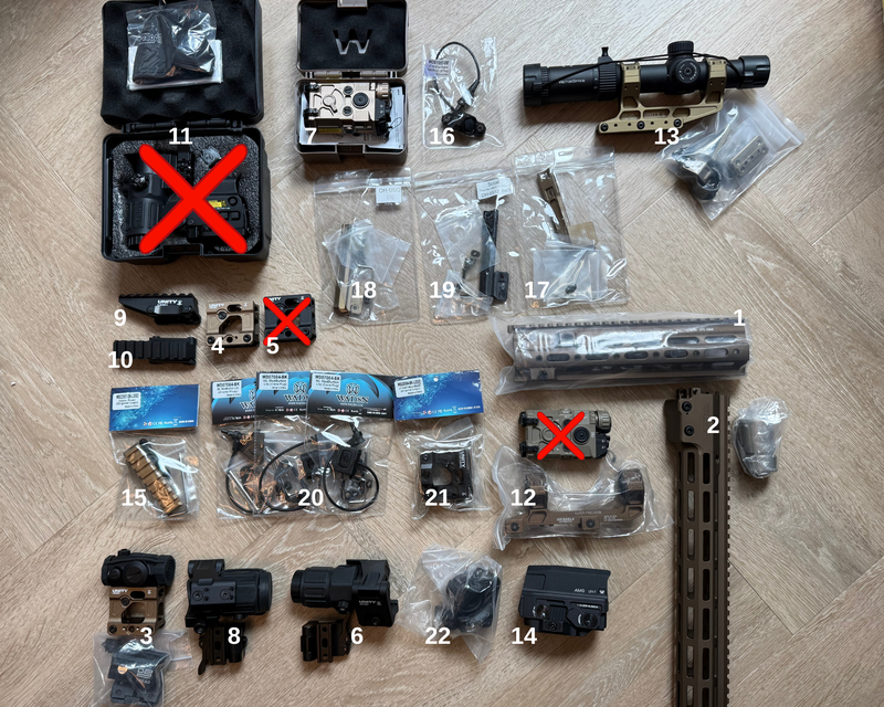 Bild 1 für TE KOOP AANGEBODEN AIRSOFT PARTS EN OPTICS