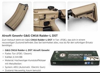 Imagen 2 de Airsoft Gewehr G&G CM16 Raider-L DST