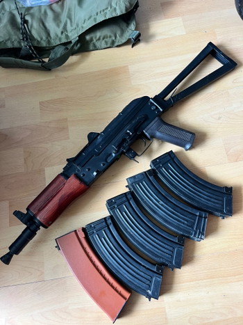 Image 2 for Cyma ak74 full metal and wood.  Battery included.