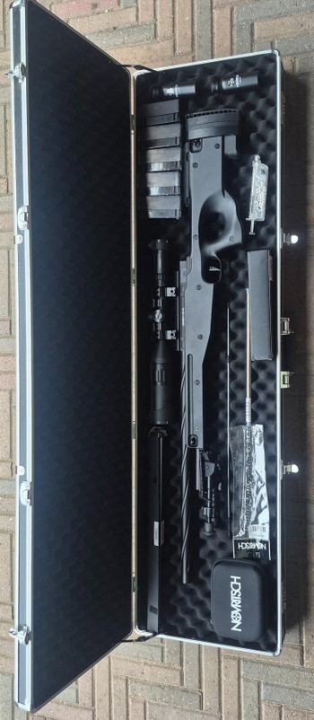 Bild 3 für Complete Novritsch SSG96 Sniper Kit met DE Legal (F-Mark) + Korte Loop Set, Scope Cam Lite & M170 Veer!