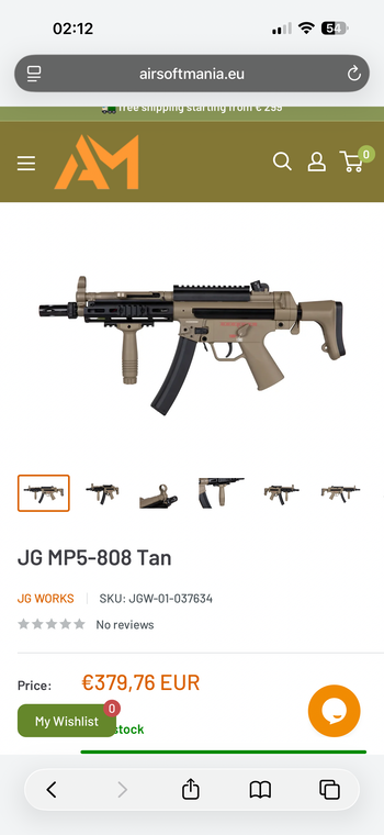 Afbeelding 2 van Jg mp5 808