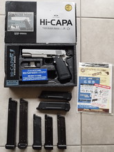 Afbeelding van Tokyo Marui Hi-Capa 5.1 Stainless GBB met 7 mags (2 extended mags)