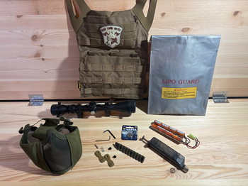 Afbeelding 3 van Lancer Tactical M4 EVO ETU+Mosfet AEG Keymod System mit umfangreichem Zubehör