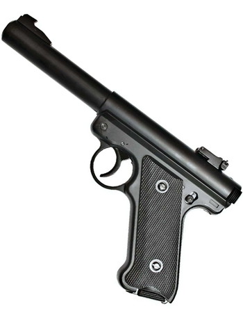 Image 2 pour Pistolet Ruger MK1 KJW ASG Gaz (KJ Works) - Noir with hopup