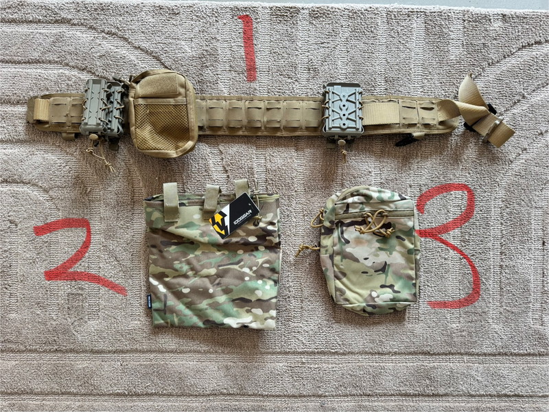 Bild 1 für Battle belt coyote inclusief pouches / losse dump pouch