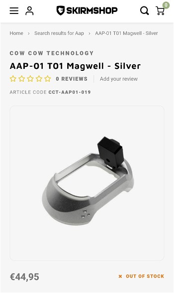 Image 2 for AAP-01 T01 Magwell - Silver cowcow