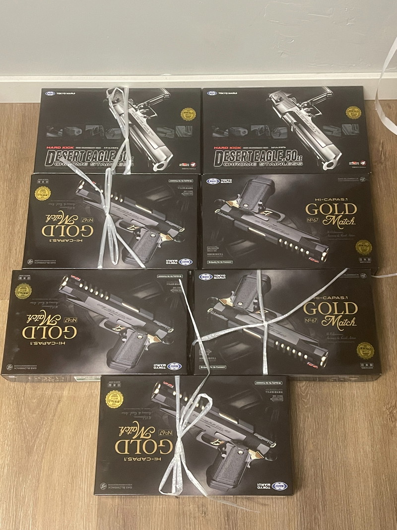 Afbeelding 1 van TOKYO MARUI GOLD HI CAPA 8X - TOKYO MARUI DESERT EAGLE FULL CHROME 3X