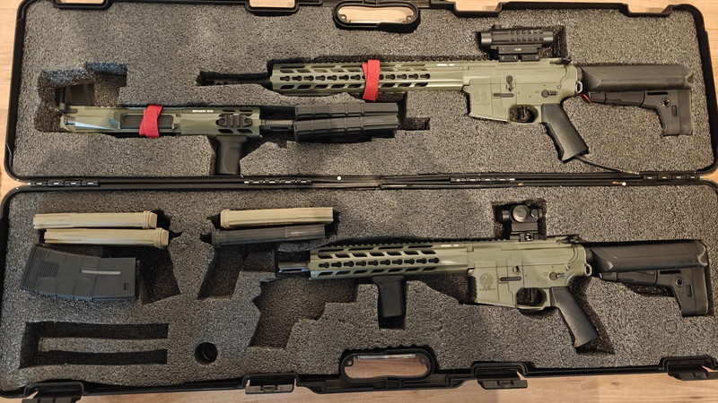 Image 1 for Unieke Krytac Trident Mk2 set met 2 lowers zowel AEG als HPA en 3 uppers