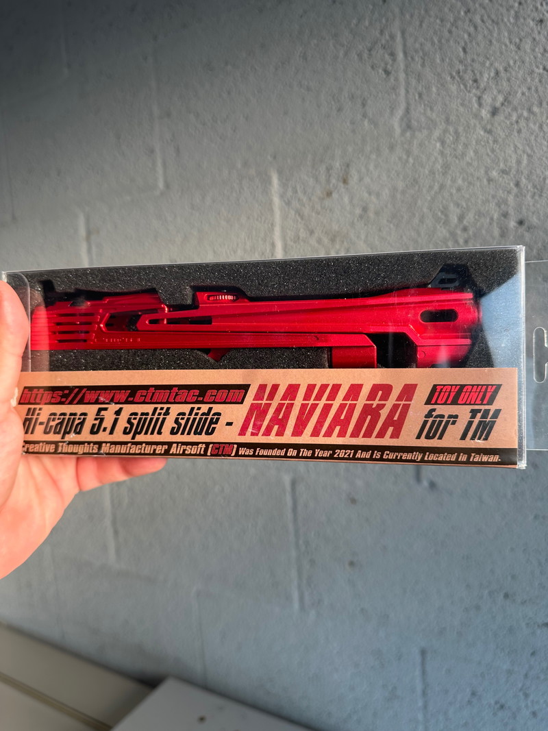 Image 1 for CTM AirsoftNAVIARA Hi-Capa 5.1 Split Slide - Red/Rood