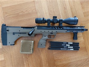 Image pour Silverback Desert Tech SRS A2/M2 COVERT version 16" - Dark Earth + Second Mag + Pouch + Short Top Rail for SRS A2/M2 + Spring + Slate Black Industries Accessories