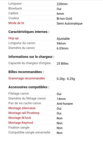 Imagen 3 de Pistolet Hi-Capa 4.3 Gaz GBB Full Metal Vorsk - Noir & Gold
