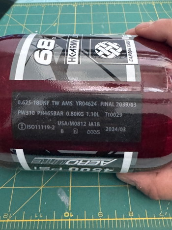 Image 3 for HK army 1.1 L Carbon fles rood