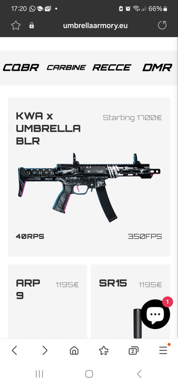 Image 2 for Limited edition umbrella armory kwa mod 1