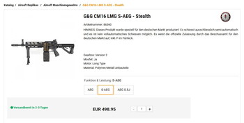 Bild 5 für S-AEG G&G CM16 LMG Light Machine Gun New