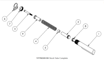 Image 4 for TIPPMANN M4 Stock Tube Complete  TA50219