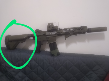 Bild 4 für HK416 E1 type Buttstock (zwarte base, olive drab painted)