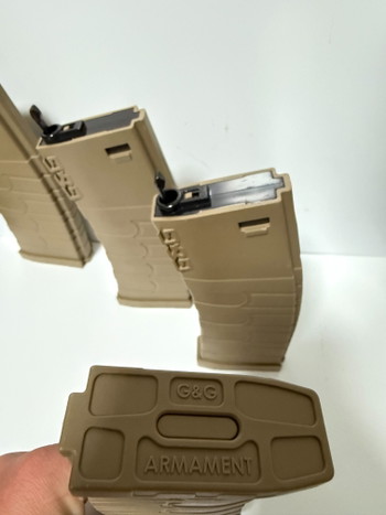 Image 4 for 4x G&G m4 magazijnen desert tan Midcaps!