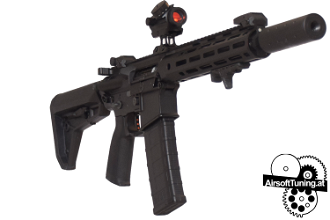 Image for Tuning AR-15 ETU | 1.6 Joule | 23 RPS | DE M906B | Full Metal | Cyma Rotary Hopup | with Accessories | QSC