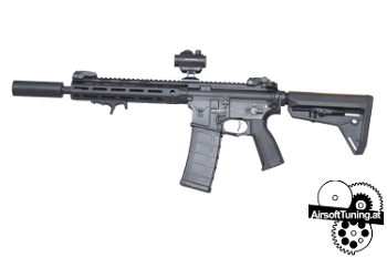 Image 2 pour Tuning AR-15 ETU | 1.6 Joule | 23 RPS | DE M906B | Full Metal | Cyma Rotary Hopup | with Accessories | QSC