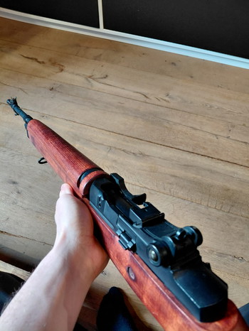 Image 2 for A&K real wood M1A airsoft gun + 2 mag's