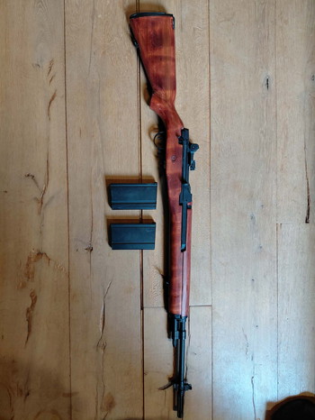 Image 3 for A&K real wood M1A airsoft gun + 2 mag's