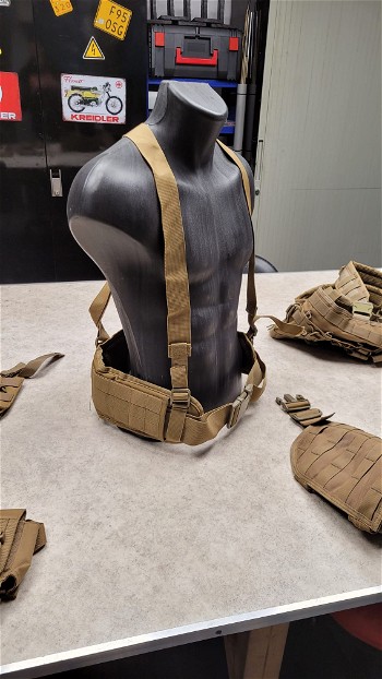 Image 4 for Tan chest rig / belt / pouches ect
