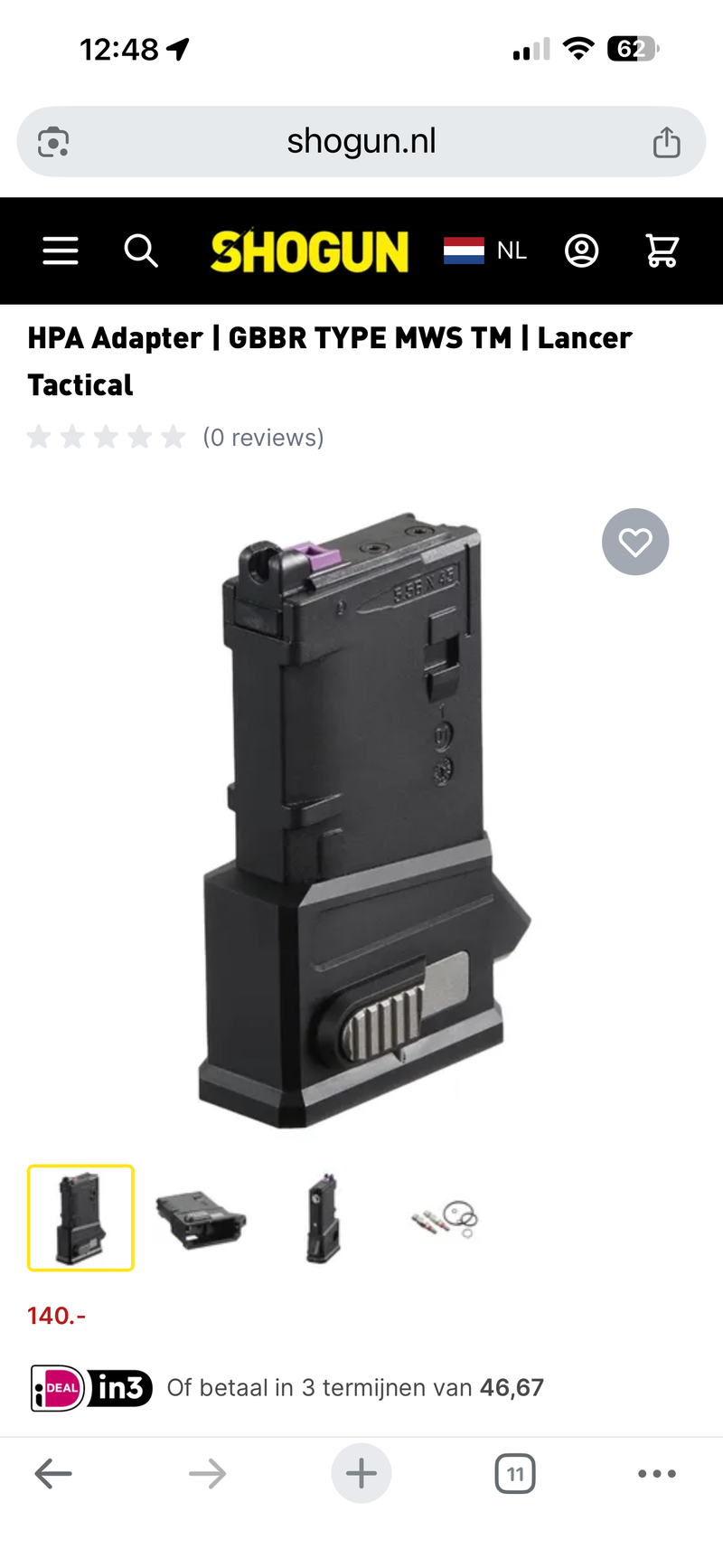 Image 1 for MWS | CGS HPA Magazine Adaptor