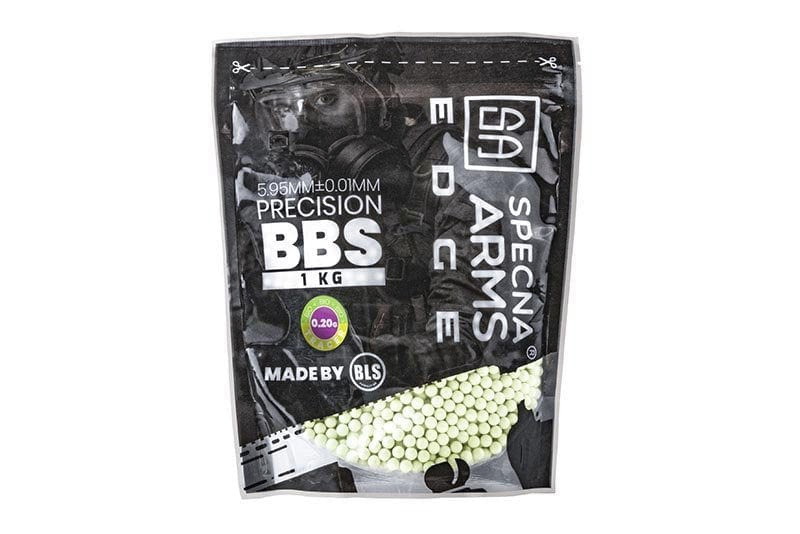 Afbeelding 1 van 9 Zakken 0.20g Specna Arms EDGE Tracer BIO Precision BBs - 1kg - Green voor Slechts 150 EURO!