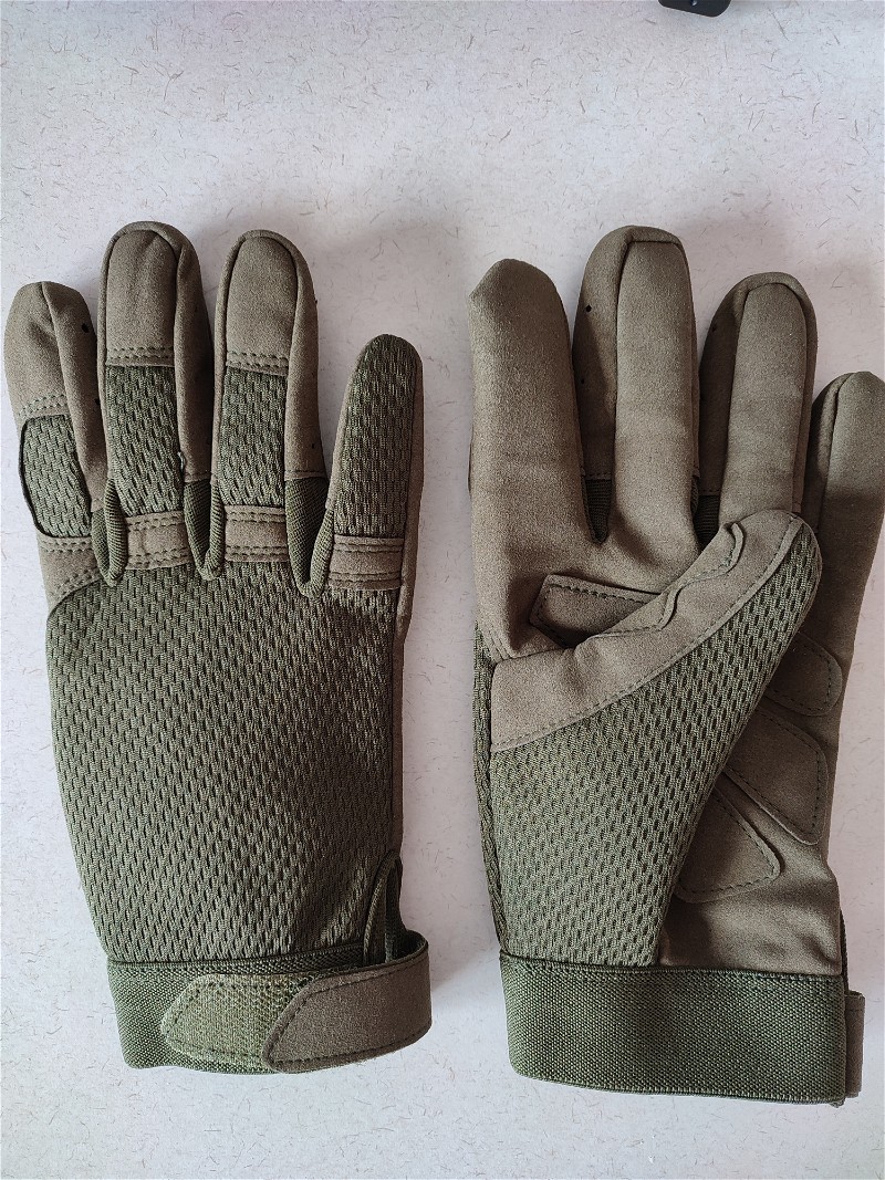 Image 1 for Donker groene combat handschoenen L