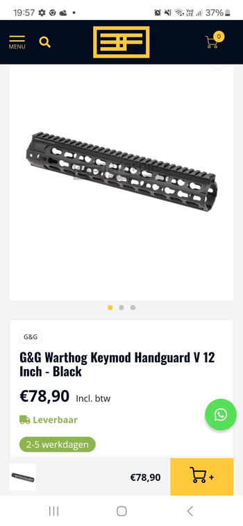 Image 2 for G&g warthog keymod handguard