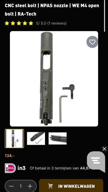 Afbeelding 2 van RA TECH M4 BOLTCARIER + NOZZLE EN NPAS