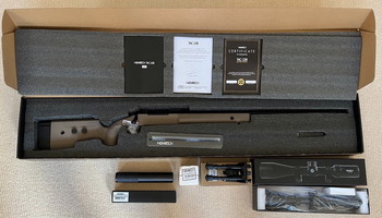 Afbeelding 2 van SUPER RARE - Novritsch TAC338 with full loadout + accessories + original box with certificate and everything included!