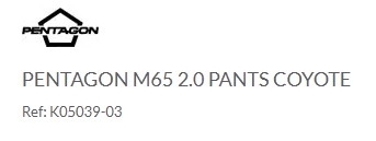 Image 3 for Pentagon M65 2.0 Pants Coyote