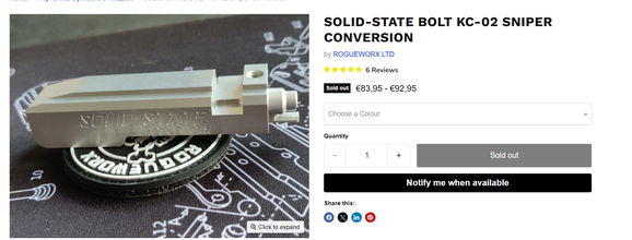 Imagen para GEZOCHT!! Solid State Bolt ROGUEWORX