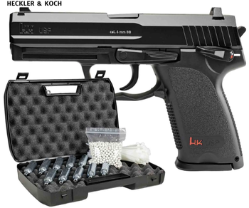 Image 3 pour Komplettset Heckler & Koch USP Metallschlitten Softair-Co2-Pistole Kaliber 6 mm BB NBB (P18)