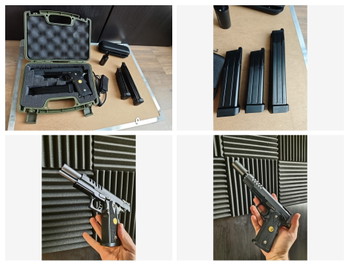 Afbeelding 3 van Complete set AEG G&G CM16 SRL enWE hi capa 911(Maple L) replica - Inclusief diverse accessoires en upgrades