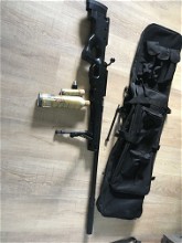 Afbeelding van Airsoft sniper AW-308 met gas Tripod rugzak en silencer inbegrepen