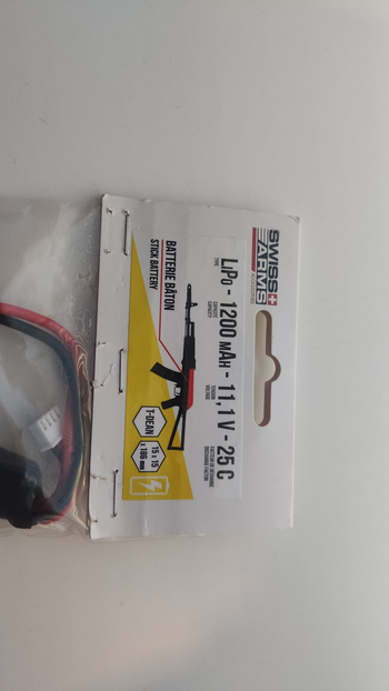 Afbeelding 4 van 2x Swiss arms LiPo 11,1V 1200mAh 25c batterijen