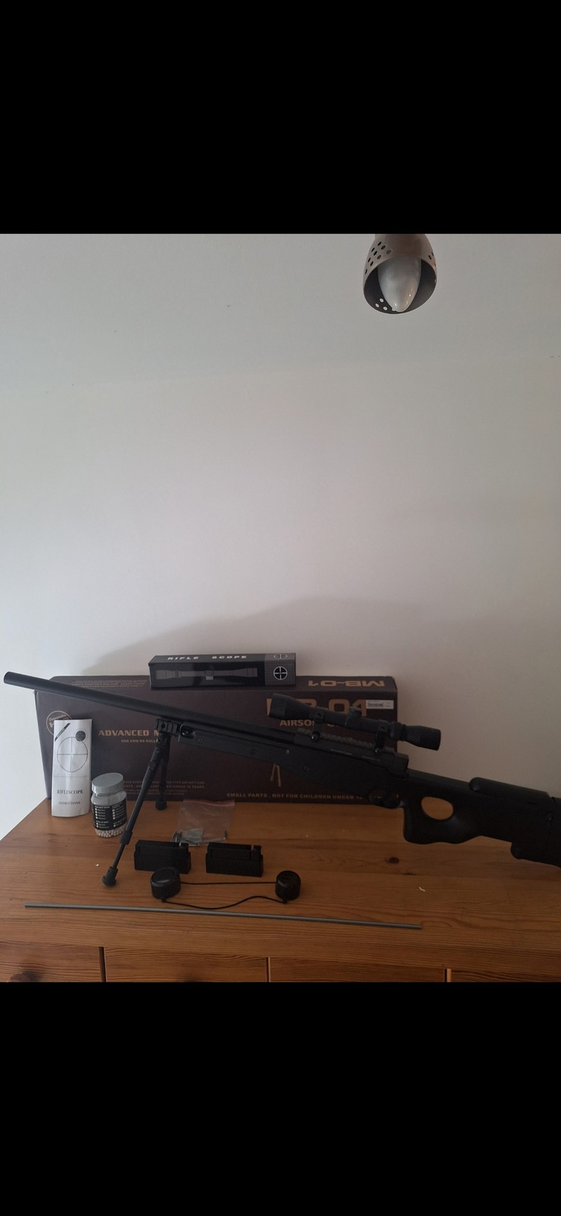 Image 1 pour L96 Sniper Rifle Set Black Well + 2 Magazijnen + Bbees