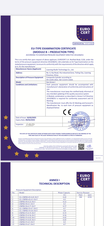 Afbeelding 5 van 0.36L carbon HPA bottles