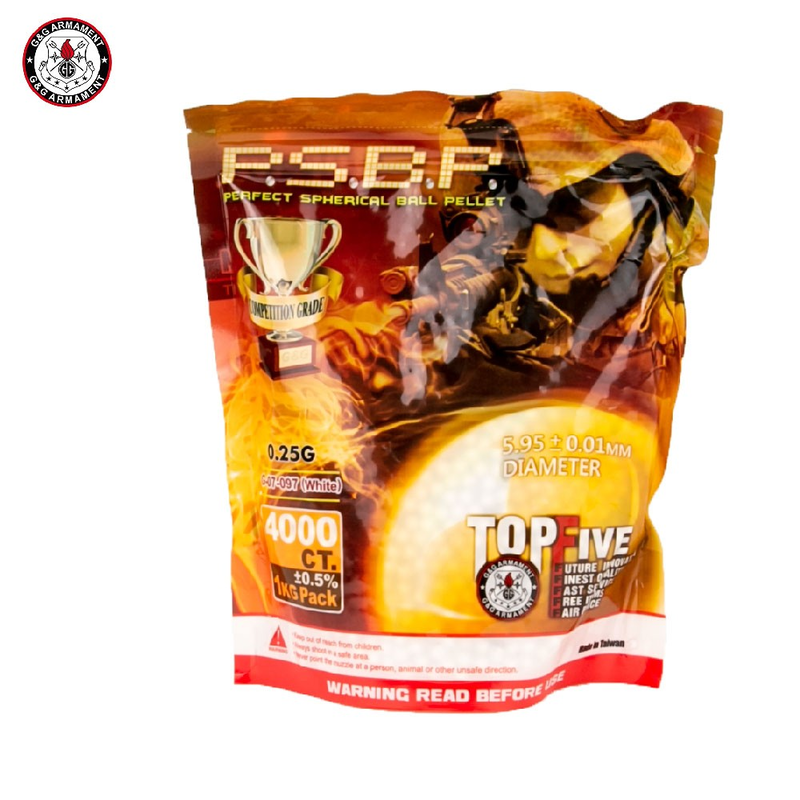 Imagen 1 de Uitverkoop 20x G&G Perfect BB 0.25g 4000rds White Non Bio