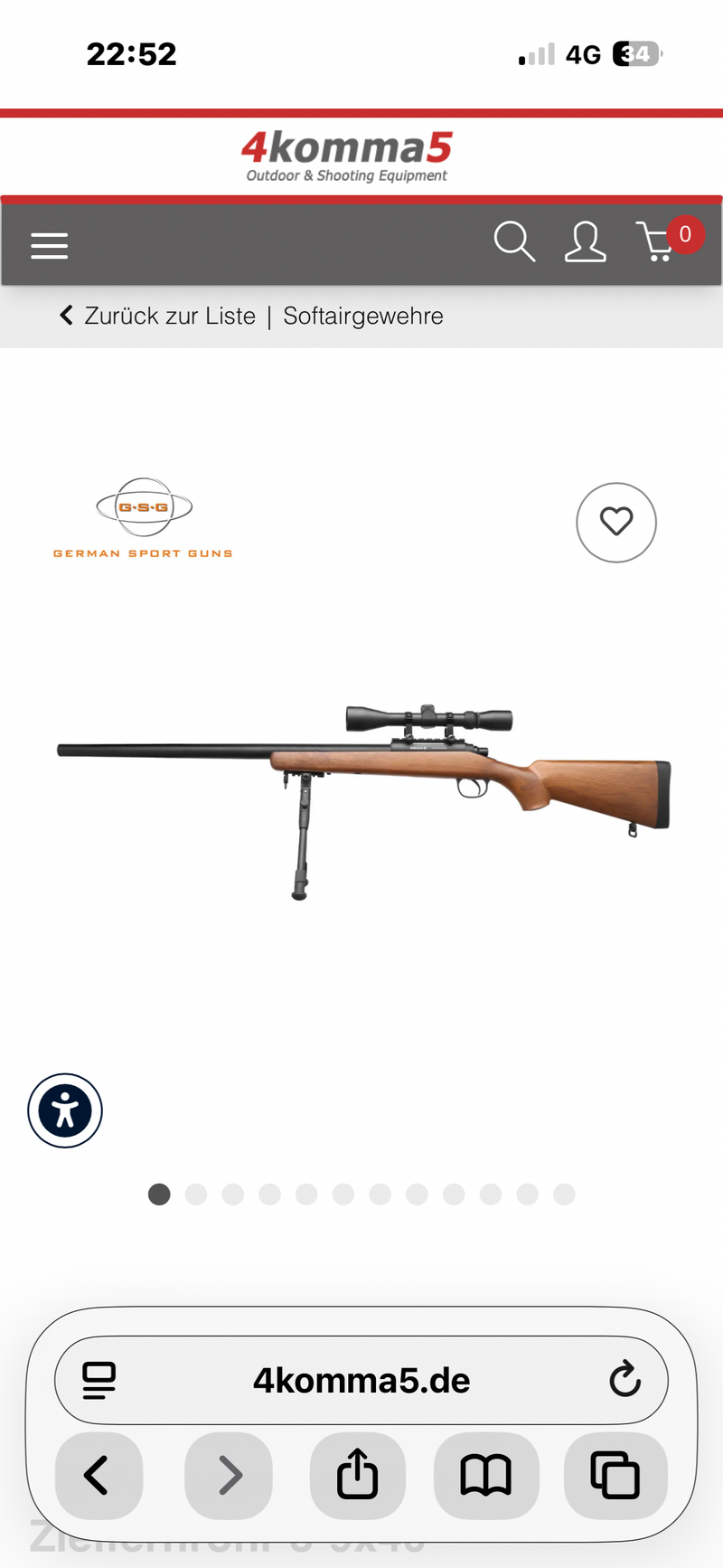 Image 1 for GSG MB03 Sniper Holzoptik Softair-Gewehr Kaliber 6 mm BB Federdruck