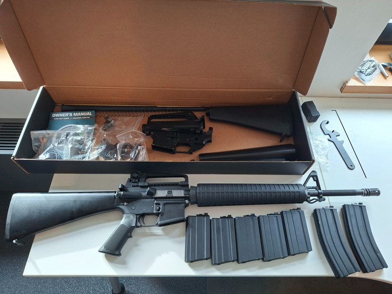 Imagen 1 de WE M16a3 V3 + Spare parts M16a1 V3 + 7 mags  + tools