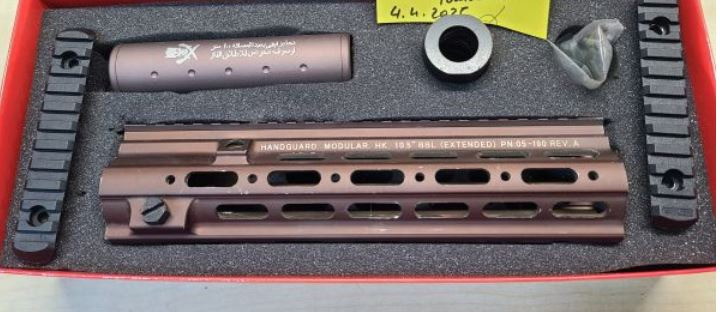 Afbeelding 1 van HK 416 upgrade set Handguard 10.5 Zoll + silencer Geissele Clone Dark Earth + Zubehör Dealt Force Style