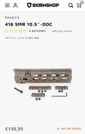 Afbeelding 4 van HK 416 upgrade set Handguard 10.5 Zoll + silencer Geissele Clone Dark Earth + Zubehör Dealt Force Style