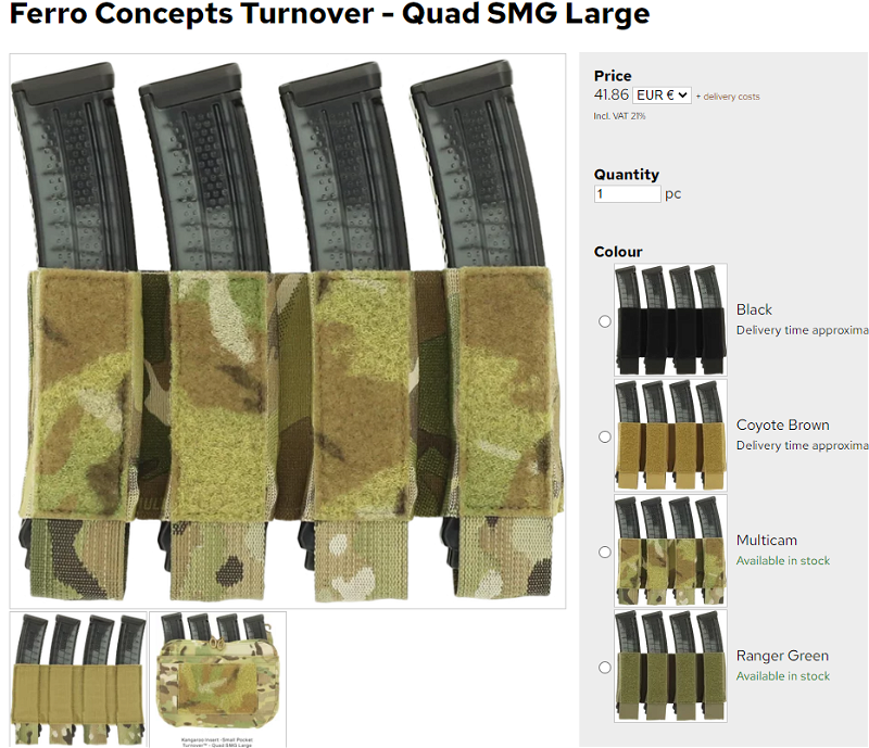 Image 1 for Ferro Concepts Turnover - Quad SMG Large in multicam
