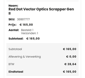 Imagen 3 de Vector scrapper II optic te koop