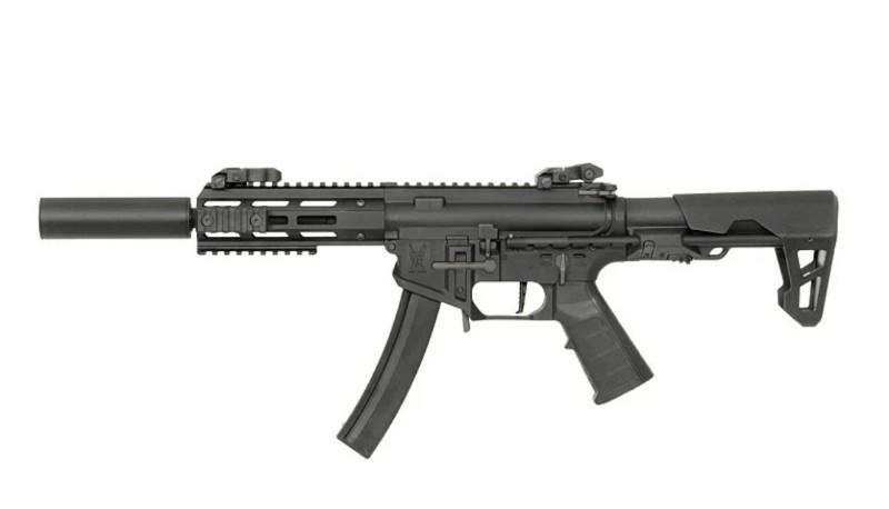 Afbeelding 1 van GEZOCHT - King Arms SBR - m4 model met mp5 mags!