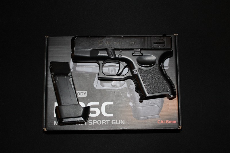 Image 1 for Spring pistol Glock 26c met 10 rounds mag